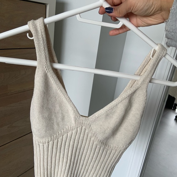 KOTN Cream Ribbed Camisole - Picture 6 of 6